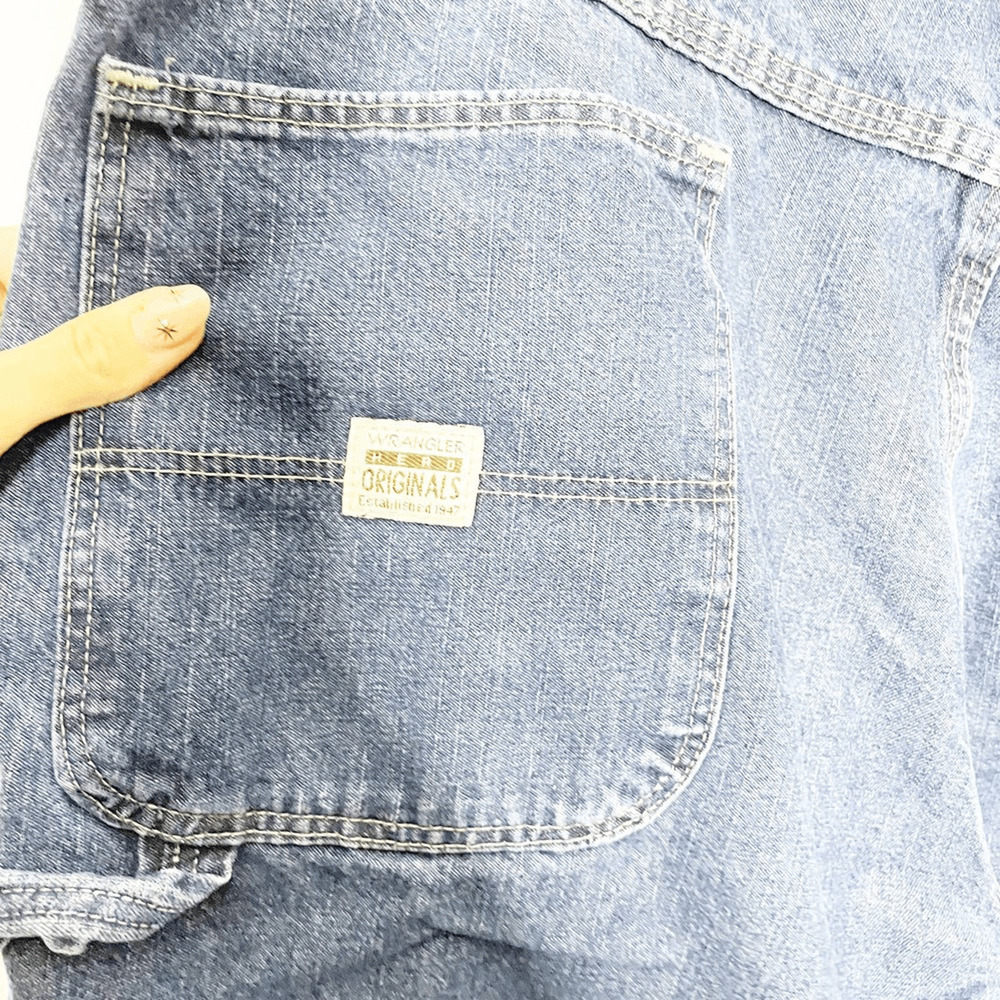 Vintage Y2K 90s Wrangler Denim Carpenter Jeans USA dark wash wide leg 37 x 27 - Picture 5 of 9